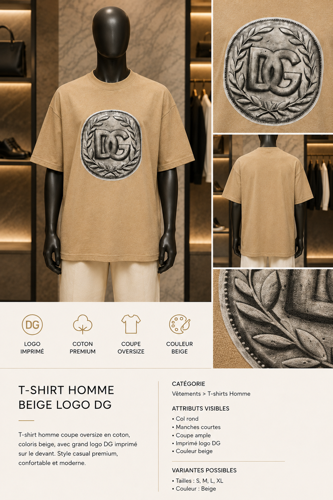 T-shirt Logo DG Imprimé