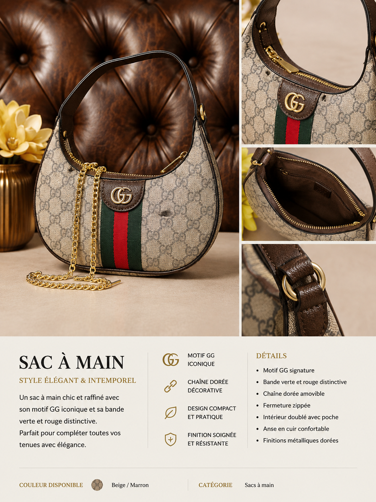 Sac Épaule Femme Gucci Monogramme