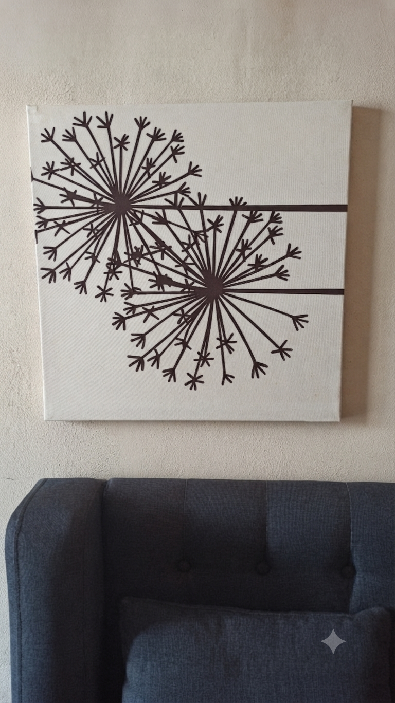 Tableau Décoratif Pivoine Motifs Pissenlit