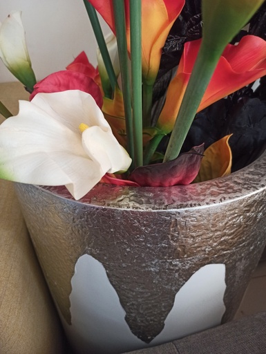 [ALL-0125] Vase Rong Argenté