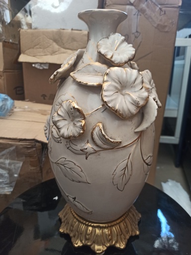 [ALL-0270] Vase beige doré