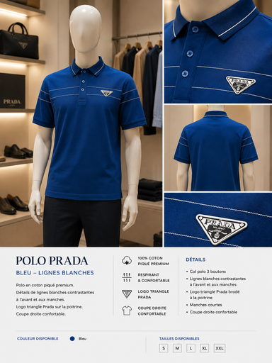 Polo Prada Manches Courtes Logo Triangle