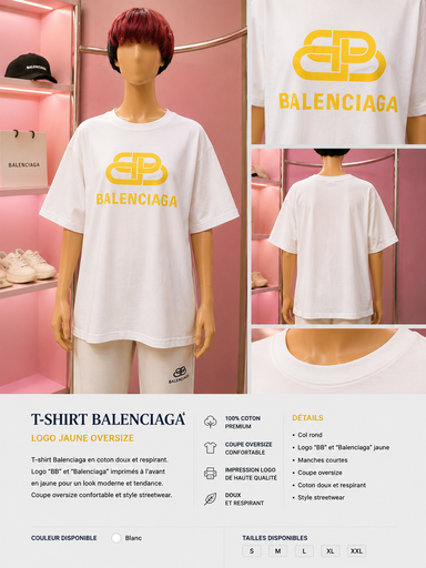 T-shirt Balenciaga Oversize Avec Logo 