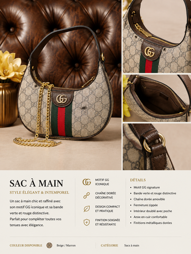 Sac Épaule Femme Gucci Monogramme